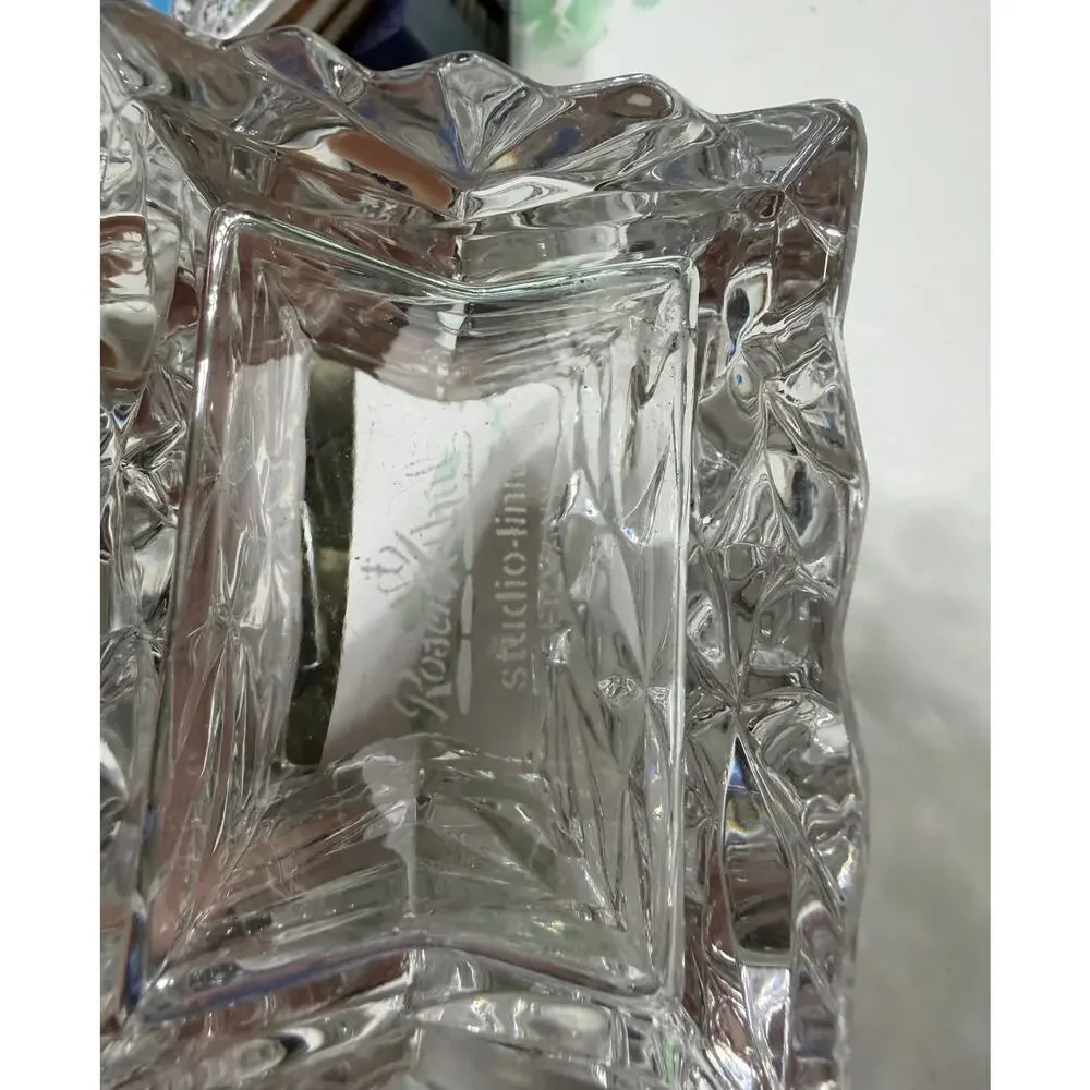 Rosenthal Studio Line Crystal Glass Bag Vase Germany Signed LN